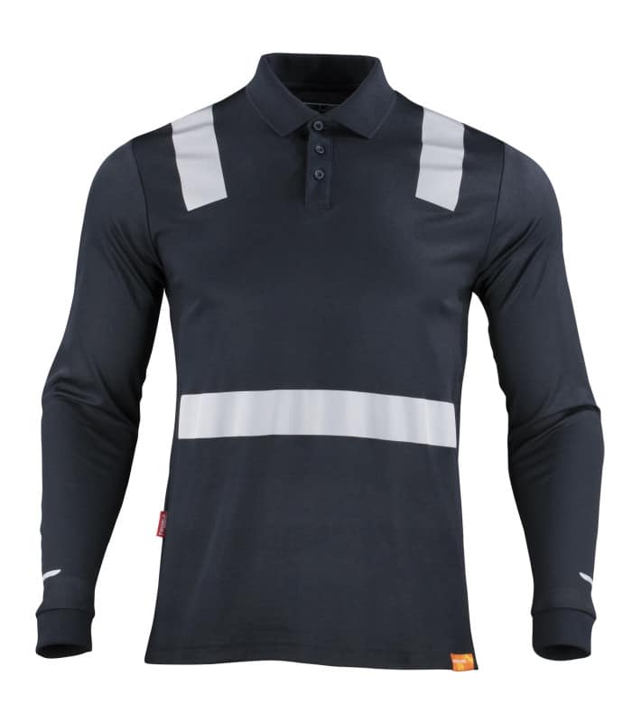 POLERA POLO HIBRIDA C/REFLECTIVA M/LARGA - Imagen 3
