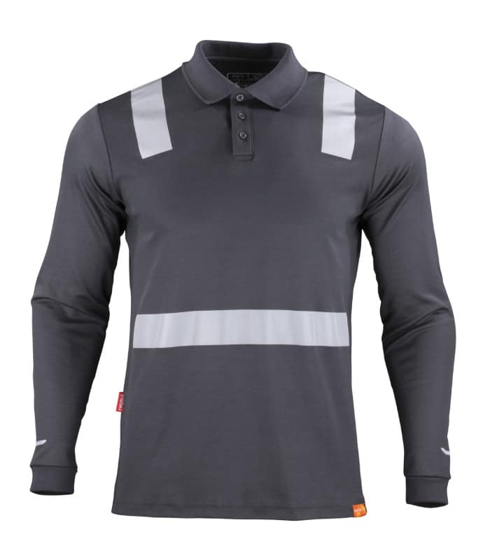 POLERA POLO HIBRIDA C/REFLECTIVA M/LARGA